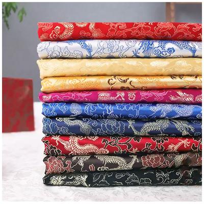 Brocade Žakárové Látky Výšivka Hedvábný Vzor Draka Kostým Cheongsam Kimono Materiály Na Šití Šatů Tašky DIY Dárková Krabička Kravata