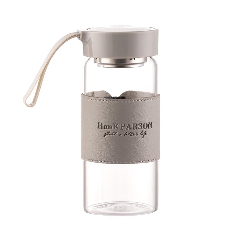 

Portable High Borosilicate Glass Water Bottle Set with Leather Sleeve