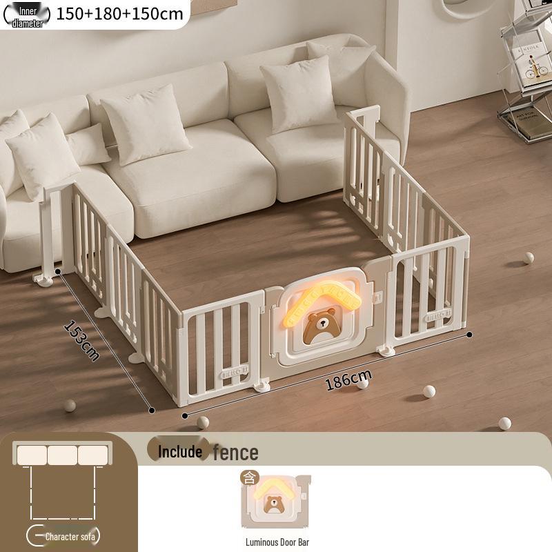 Three-Sided Baby Sofa Rail and Crawling Mat for Indoor Play