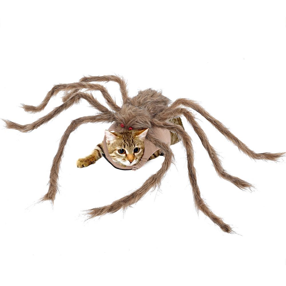 Dog Halloween Costumes Spider Furry Giant Simulation Spider Pets Outfits Adjustable Halloween Pet Costume For Dogs And Cat Dress