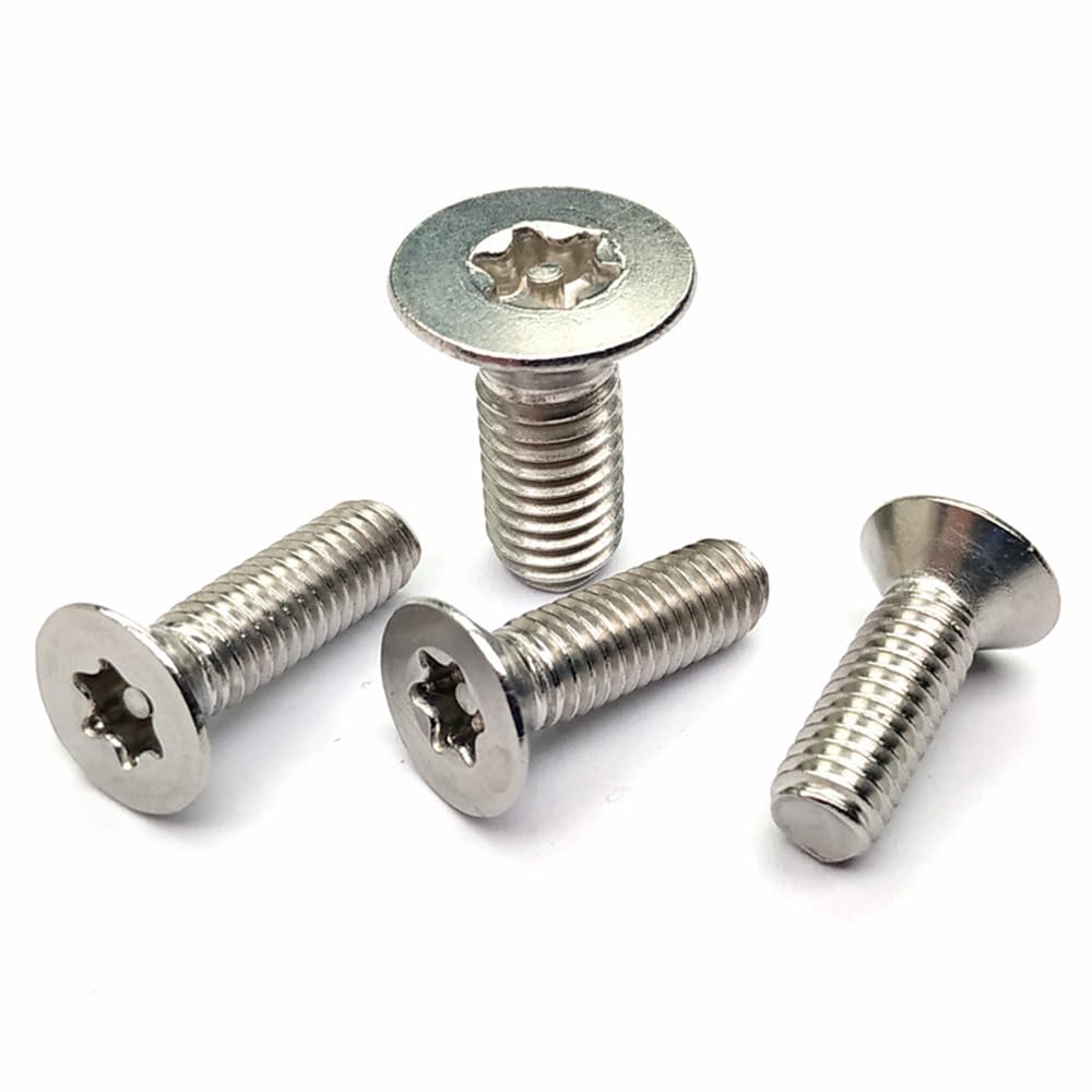 LOYELEY Car License Plate Anti-Theft Bolts Screws M6 License Frame Security Bolts (Black)