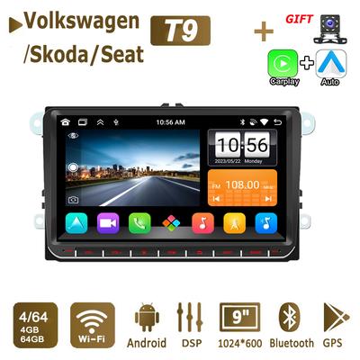 2 Din Android Carplay Autoradio Multimedia-Player Für Volkswagen/Golf/Polo/Tiguan/Passat/b7/b6/SEAT/Leon/Skoda/Octavia GPS Autoradio WiFi 4 + 64GB