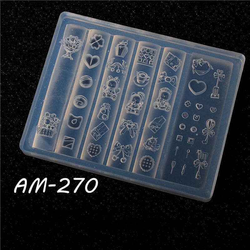 Nagelkunst Weiche Silikon Schleife Form 3D Schnitzen Gebogene Schablone Werkzeuge Kunstbedarf Nagelkunst Charms Zubehör