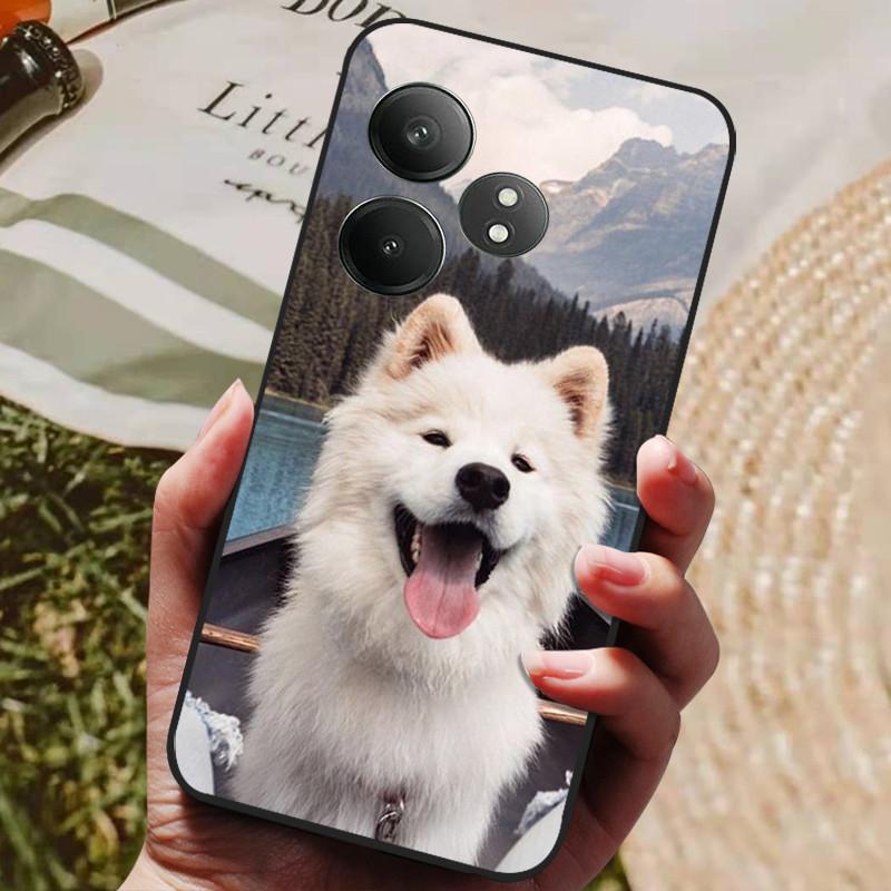 Phone Cover For Realme GT 6 Case Silicone Black Bumper Soft TPU Coque for Realme GT 6T Case Protector Funda Realme GT6 GT6T Bag