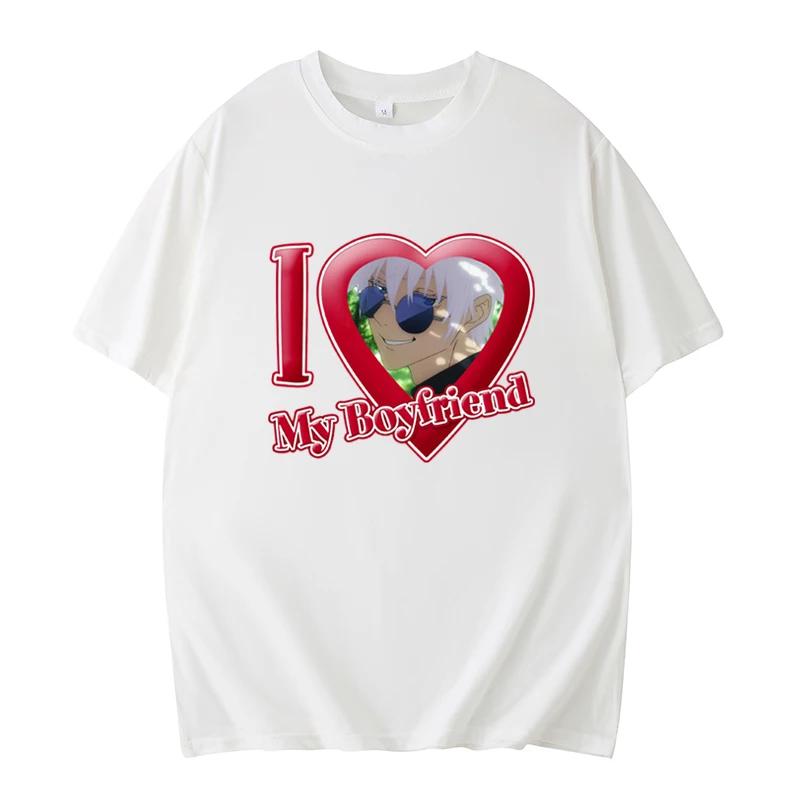 Funny Tops My Boyfriend Gojo Satoru Tričko Módní Estetický potisk Tričko Oversized Ženy Muži Tričko Dárek pro něj