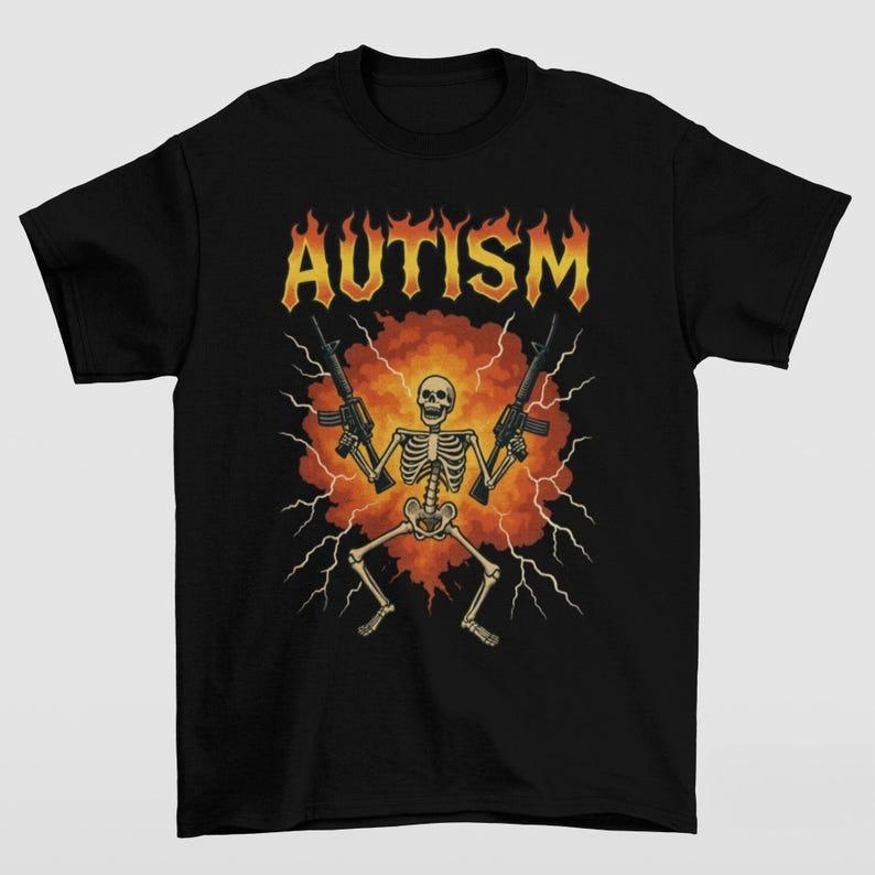 Autistic Funny Skeleton Meme T-shirt Japanese Social Anxiety Graphic Tee Funny Introvert Oversized T Shirt for Men Women