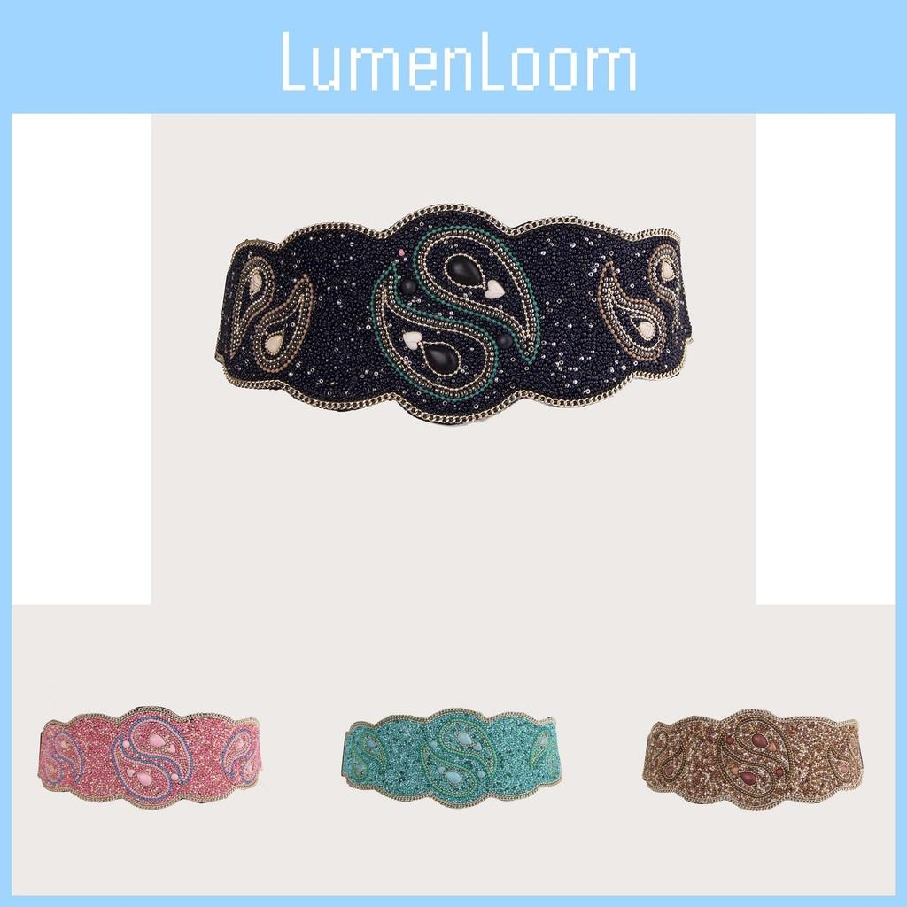 Womens Boho Ethnic Waist Wrap With Plastic Material And Embellished Design For Casual Festival Wear