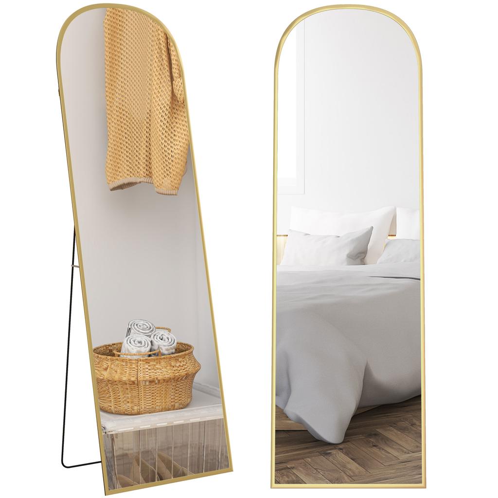 162cm Aluminium Frame Standing Mirror - Gold
