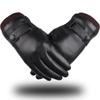 Men PU Leather Gloves Plus Velvet Warm Touchscreen Gloves Waterproof Glove Motorcycle Gants Winter Outdoor Cycling Washable