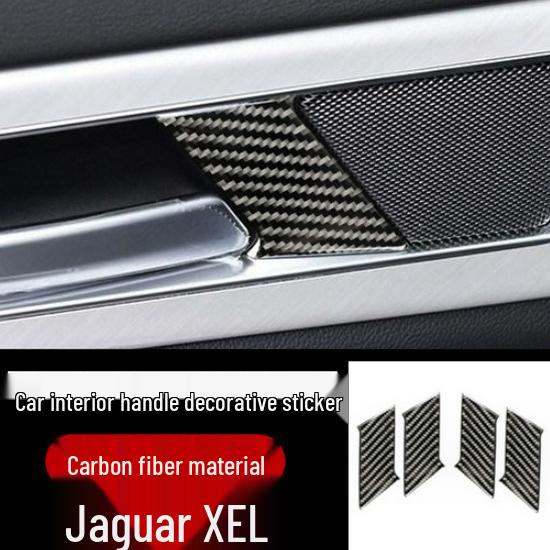 Jaguar F-PACE Carbon Fiber Interior Console & Cup Holder Decorative Sticker