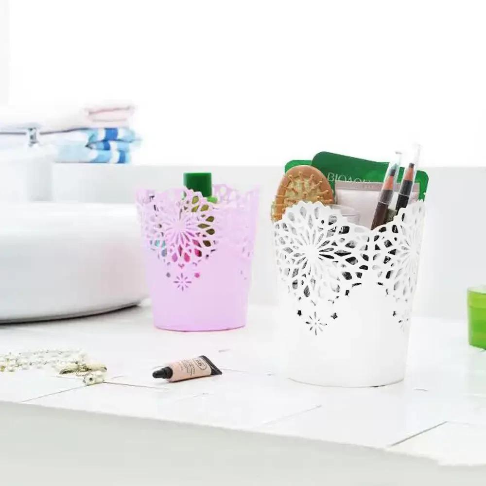 Brush Storage, Pen & Pencil Pot Holder, Desk Organizer, Flower Simplicity, Hollow, Gift