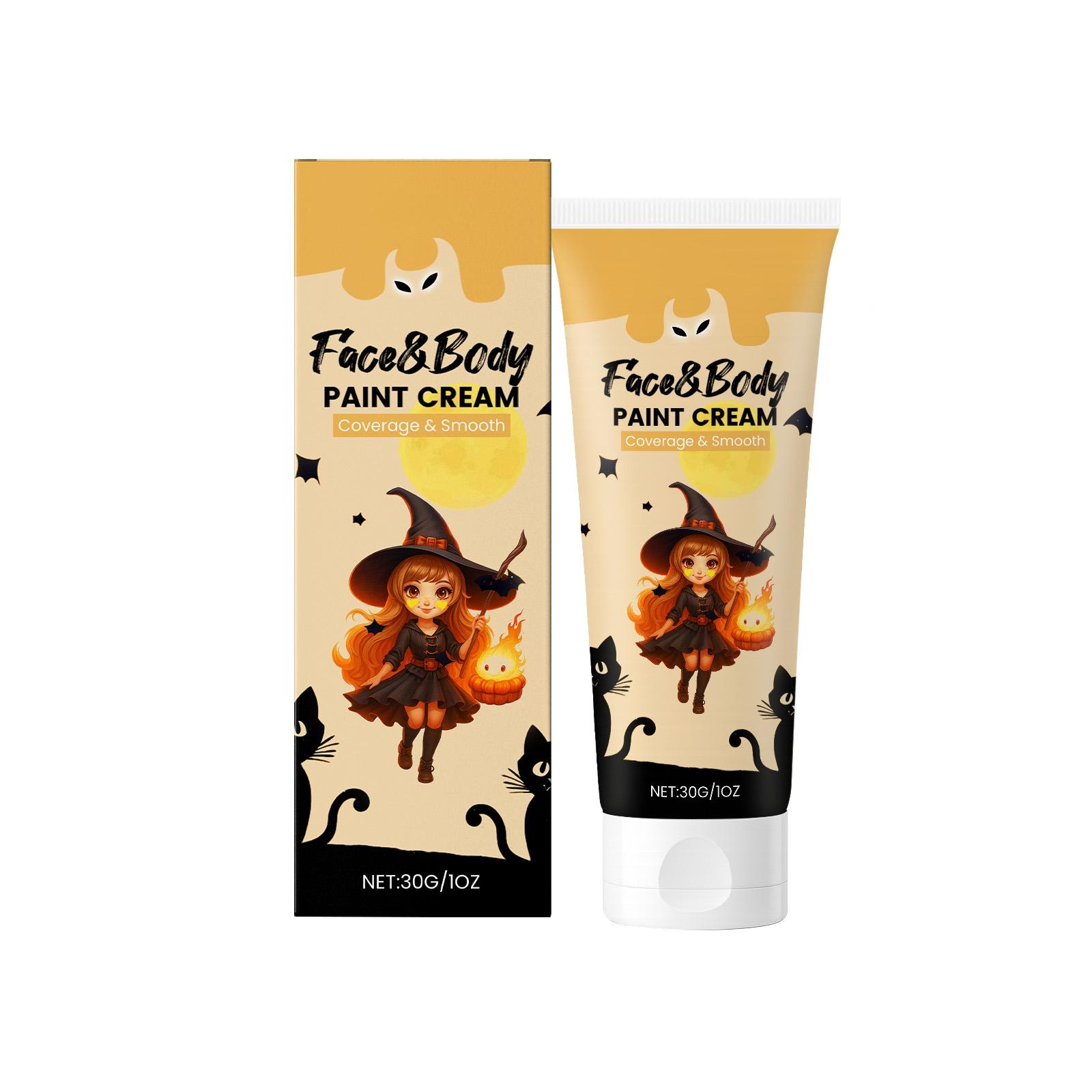 

Хэллоуинский фейс-арт и боди-арт, спецэффекты для фейс-арта на водной основе, ролевой макияж на Хэллоуин. One Size жёлтый