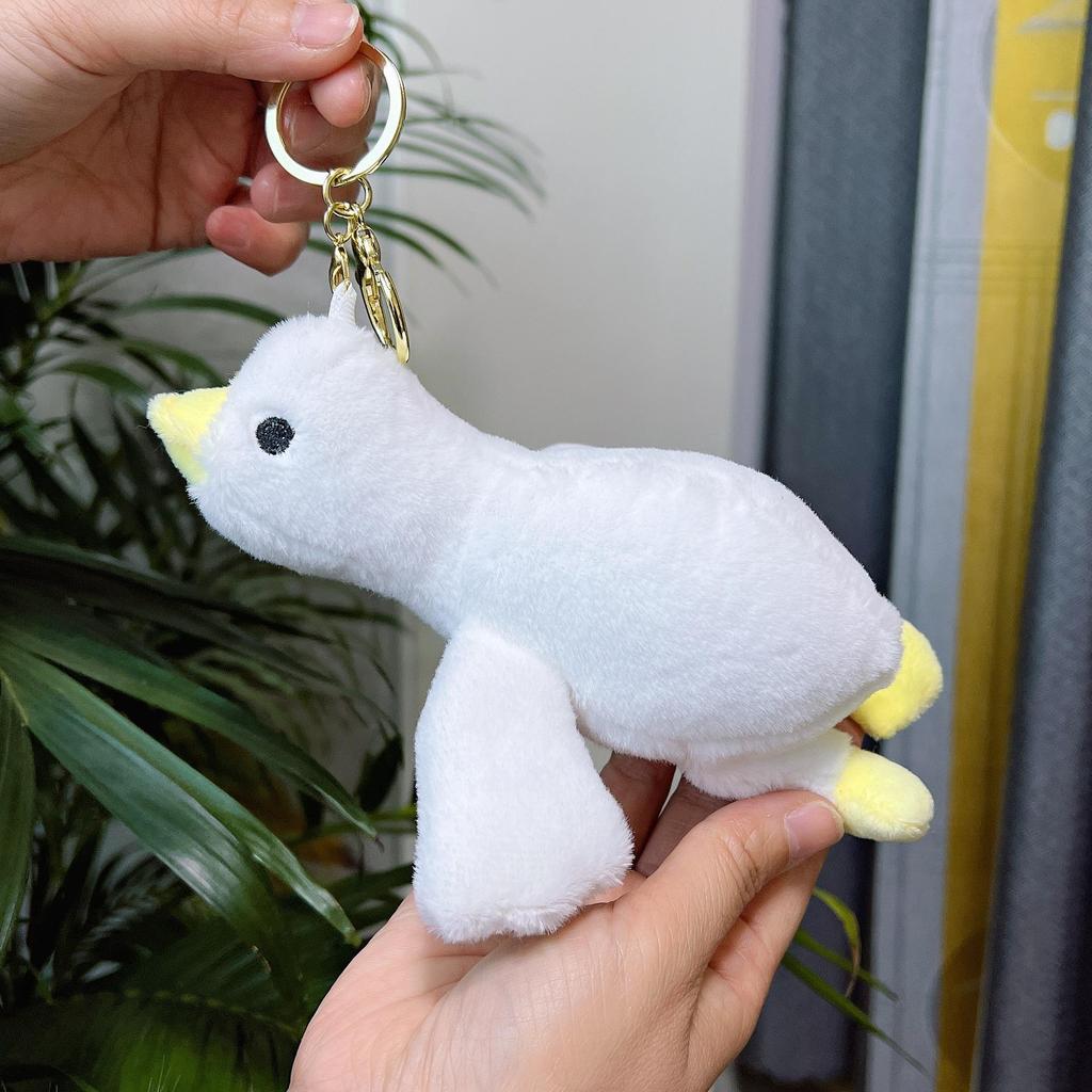 TikTok Weiße Gans Plüsch Schlüsselanhänger Puppe