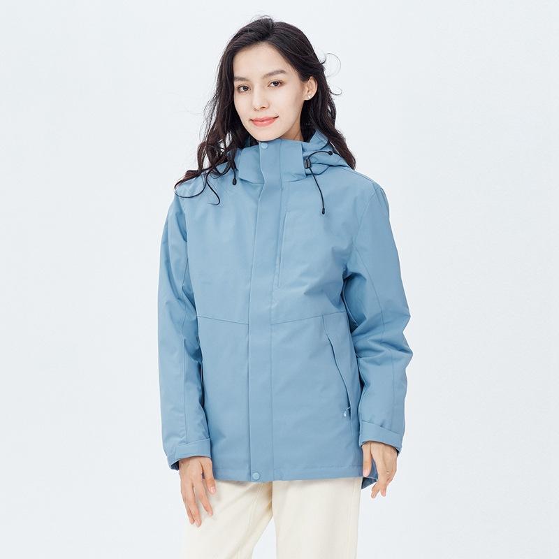 Couple White Duck Down Full Heat Seal Down Jacket Three-in-one Jacket Graphene Zipper