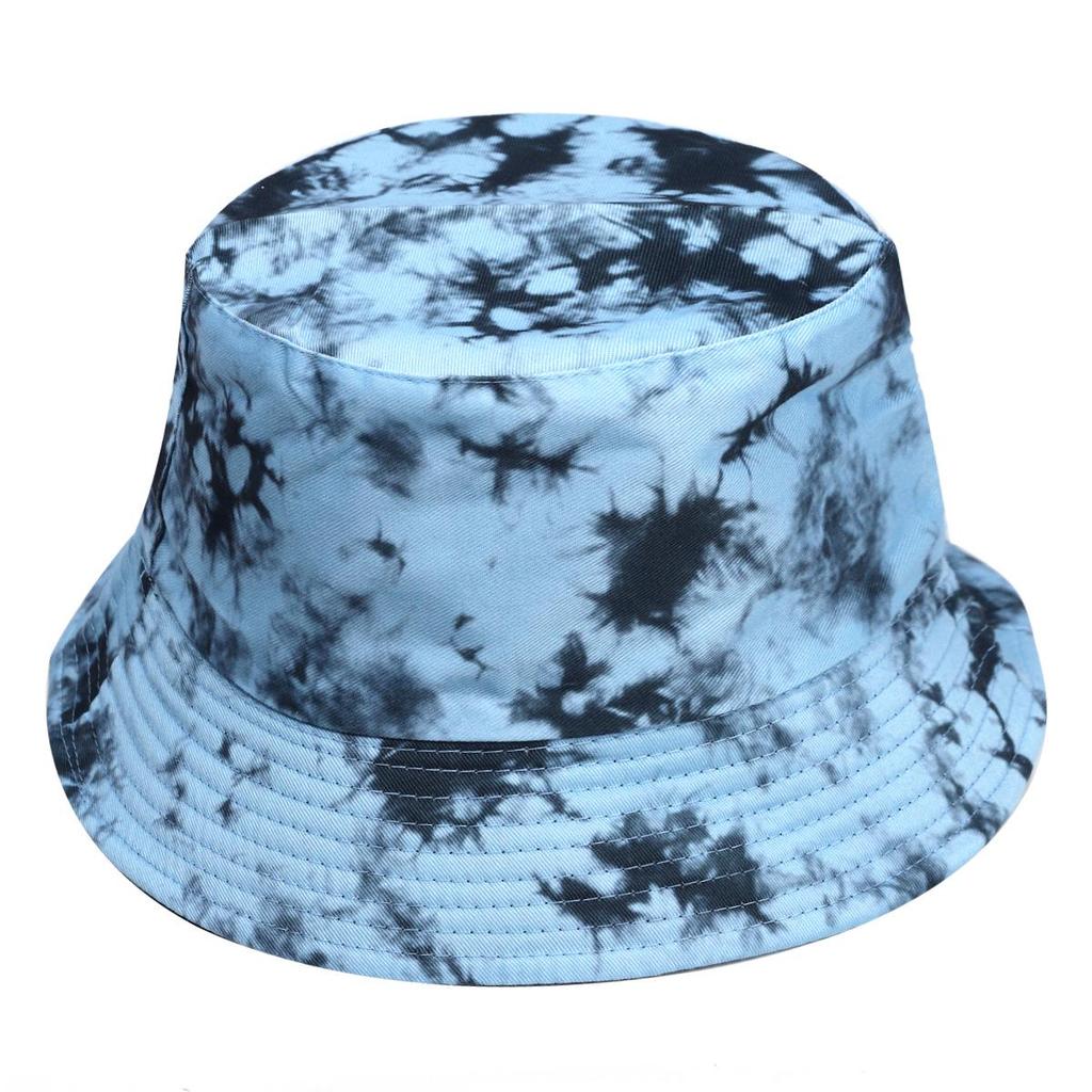 Europejsko-Amerykański Kapelusz Bucket Tie-Dye Chroniący Przed Słońcem: Dwustronny Design Graffiti dla Mężczyzn i Kobiet