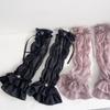 Elegant Lace Trimmed Chiffon Arm Sleeves With Ruffled Detail Photoshoot Costume Sleeves For Cosplay And Anime Fashion