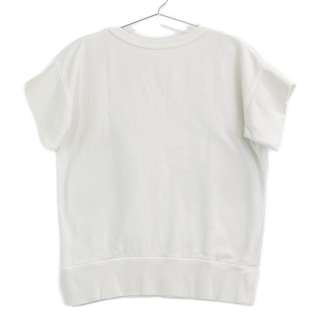 Maison Margiela [Domestic Regular/23Stainless Steel] S50GU0206 Cut-Off Short Sleeve Sweatshirt tops S/P IvoryUsed