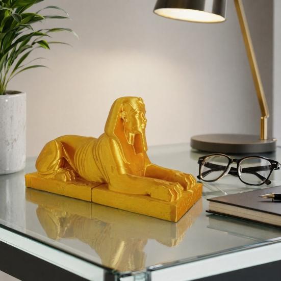 Sběratelská figurka egyptské sfingy, Mini soška sfingy tištěná 3D, Vintage egyptský suvenýr pro dekoraci domácího stolu