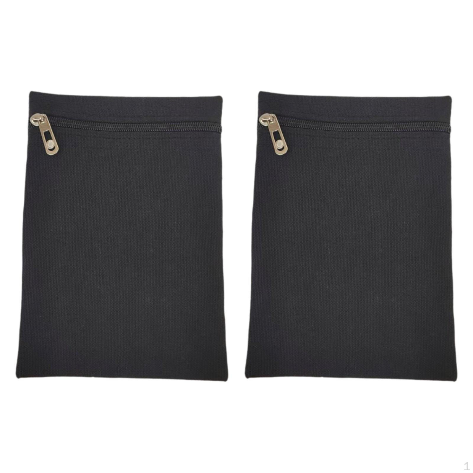 

2 Coats Pocket Bags Made of Canvas with Zipper. Spacious Inner Compartments for Jackets, Coats, чёрный