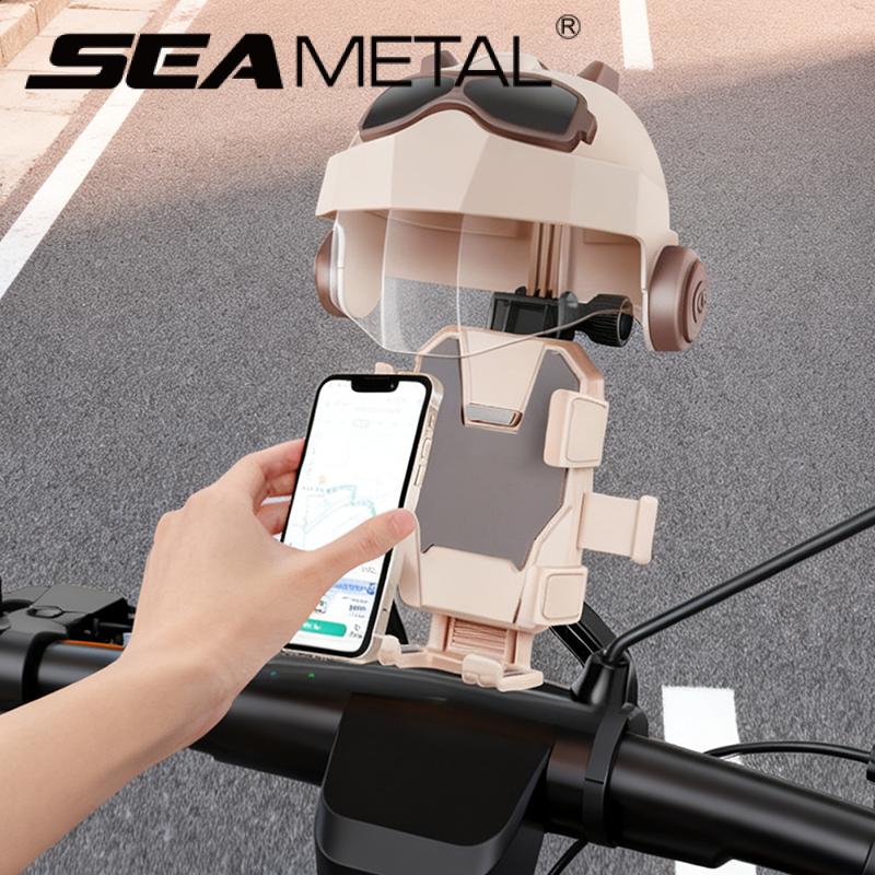 SEAMETAL Mały Pokrowiec na Kask Uchwyt na Telefon Komórkowy Motocyklowy Rower Elektryczny Wodoodporny Osłona Przeciwsłoneczna Nawigacja Uchwyt na Telefon Komórkowy