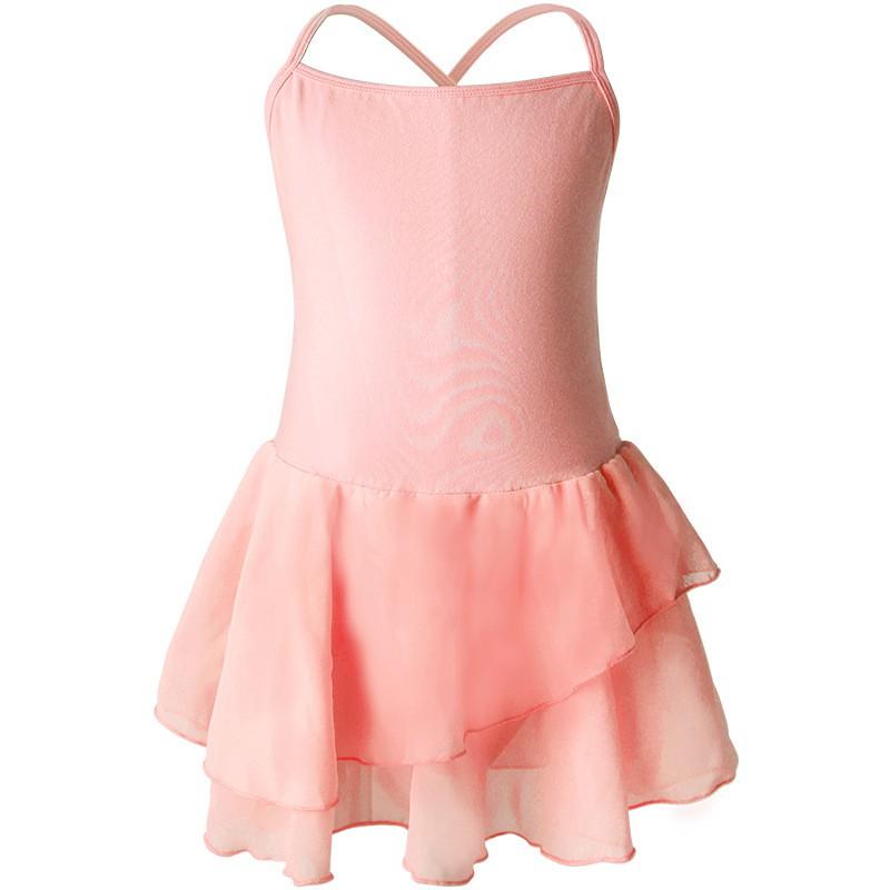 Girls Ballet Dance Costume Lightweight Tulle Skirt Leotard Kids Performance Practice