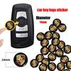Autocollants Emblème Clé de Voiture 14mm Logo Clé de Contrôle Auto Accessoires Pour Porsche Cayenne Panamera Macan Boxster 911 Carrera-GT 928 944 918-Spyder