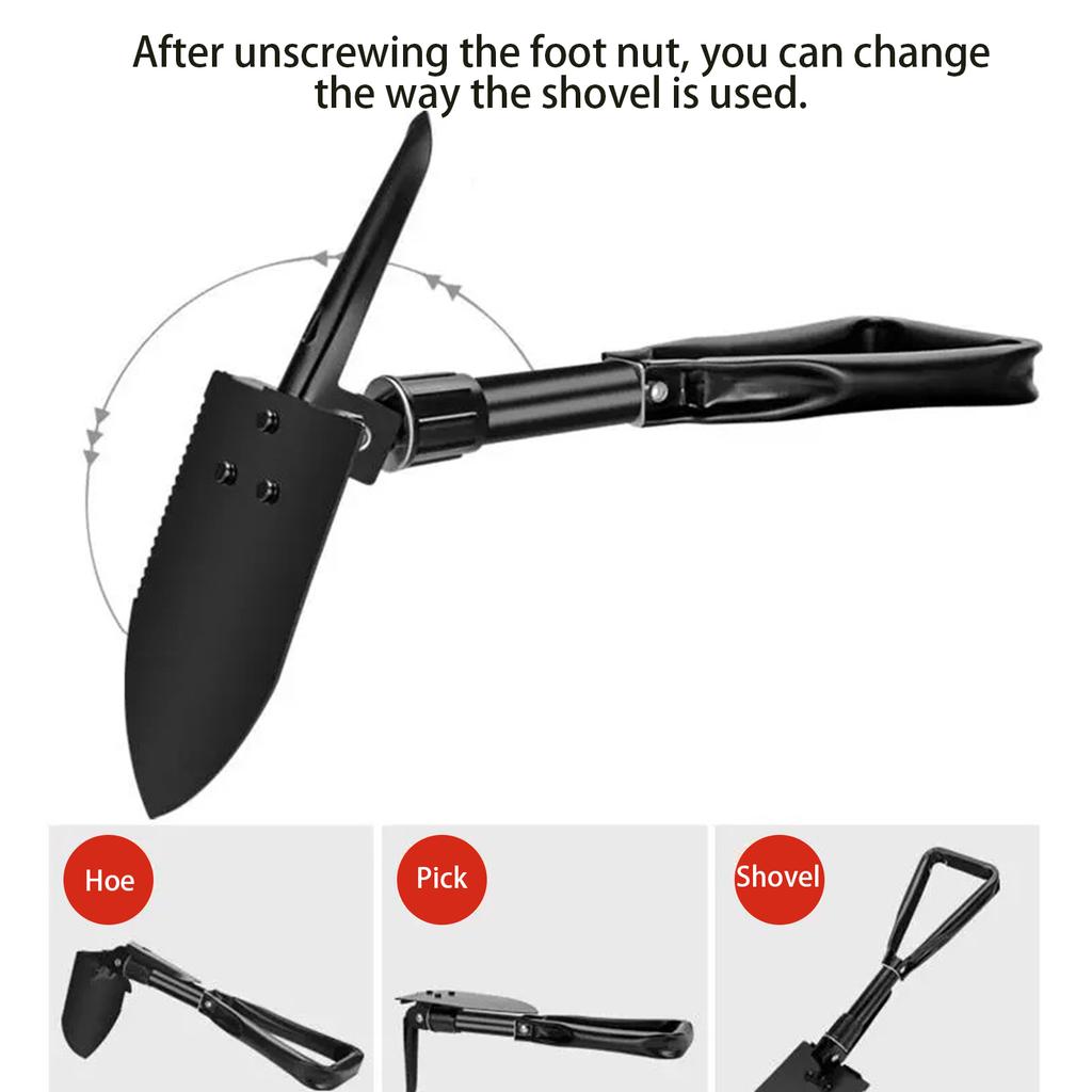 Folding Shovel Heavy Duty Sand Shovel Multifunctional Camping Gadgets Portable Hiking Supplies For Mountain Climbing Outside