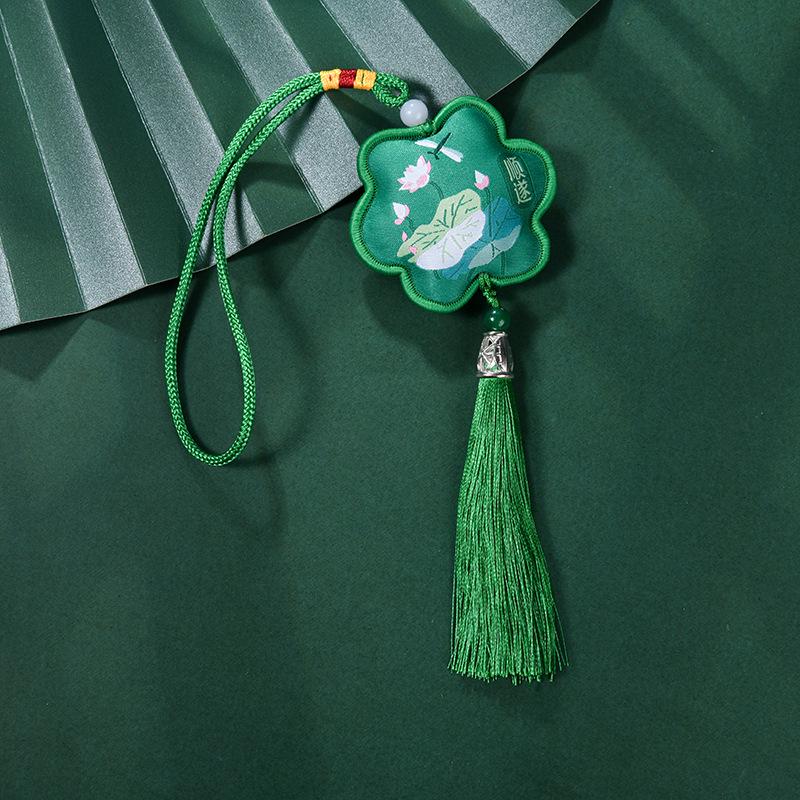 Ancient Style Embroidered Dragon Boat Festival Sachet with Tassel - Chinese Pendant Purse Ornament