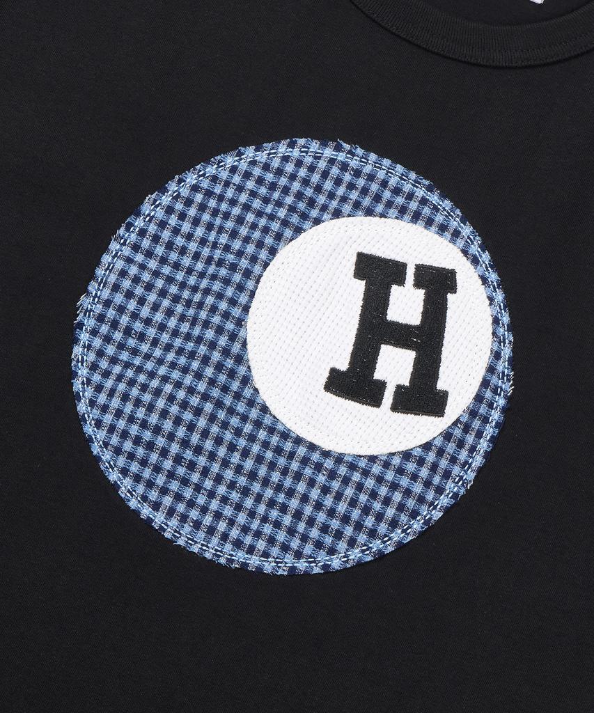 HIDDEN BEHIND H-Ball Applique T-Shirt (Black)