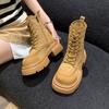 British Style Retro Bumblebee Platform Martin Boots Women's Summer 2025 New American Super Fire Thick Heel Short Boots