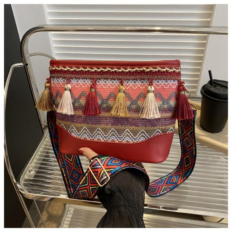 Fashionable Simple and Ethnic Style Women's Single-shoulder Bag Fashionable and Trendy Su Crossbody Bag