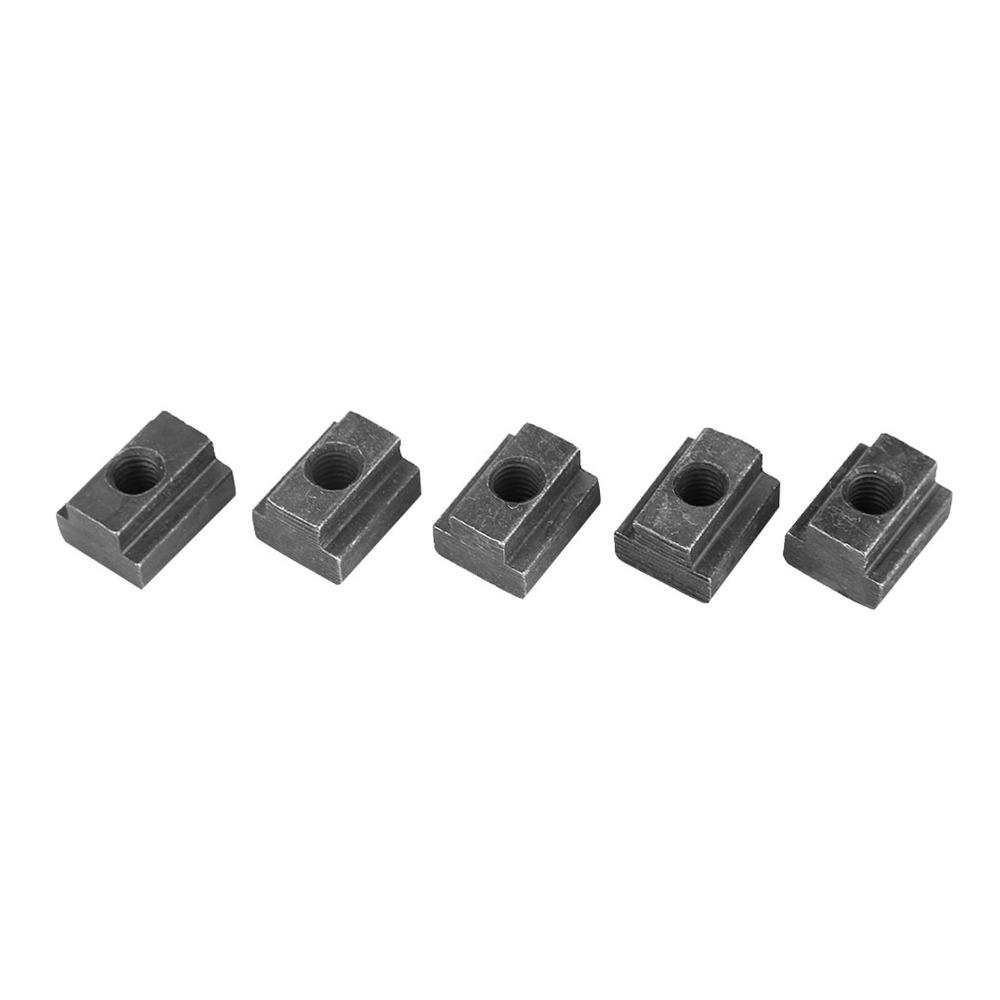 5 pcs M8 Threads T-Slot Nut Black Oxide Finish 45 Carbon Steel T Slot Nuts Grade 8.8 Hammer Head Fastener Nut
