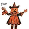 Seasonal Decorative Wood Pieces 3Pcs Wooden Pumpkin Scarecrow Ornaments Halloween Table Centerpiece Decorations Vintage Desktop Decoration for Home