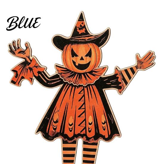 Seasonal Decorative Wood Pieces 3Pcs Wooden Pumpkin Scarecrow Ornaments Halloween Table Centerpiece Decorations Vintage Desktop Decoration for Home
