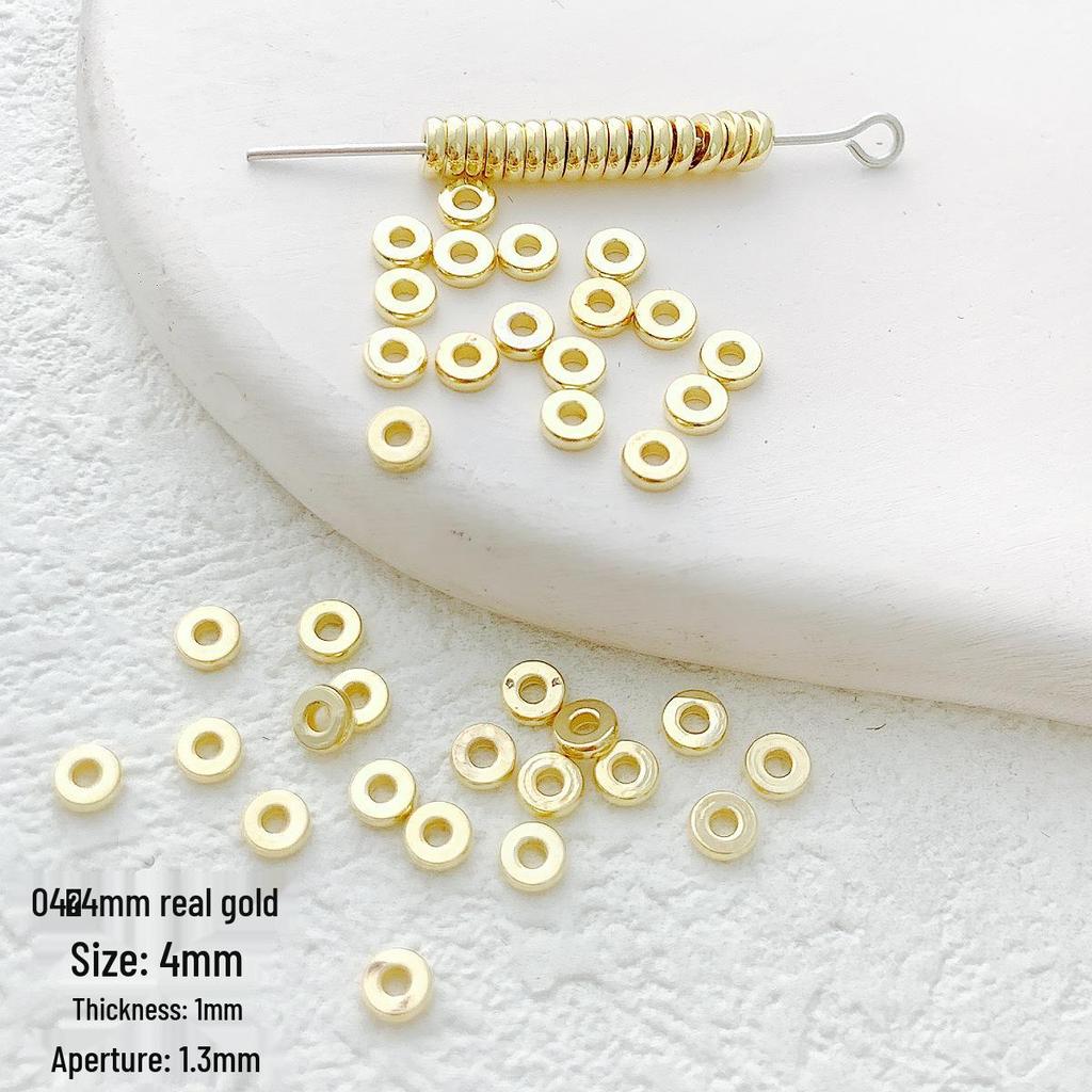 Koraliki Dystansowe ze Złota 18K/14K i Miedziowane do Tworzenia Biżuterii DIY i Bransoletek