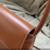 Large Capacity Underarm Bag Vintage PU Leather Shoulder Bag Casual French Stick Bag  Girls