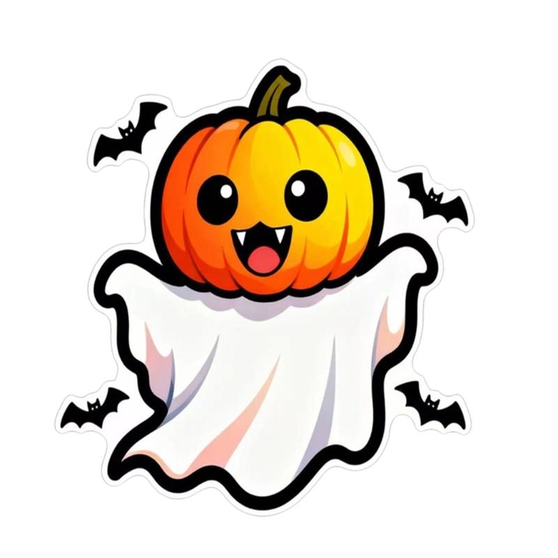 Creative Pumpkin Vehicle Stickers Weatherproof Adhesive Decals For Cars Trucks Halloween Theme Party Decoration