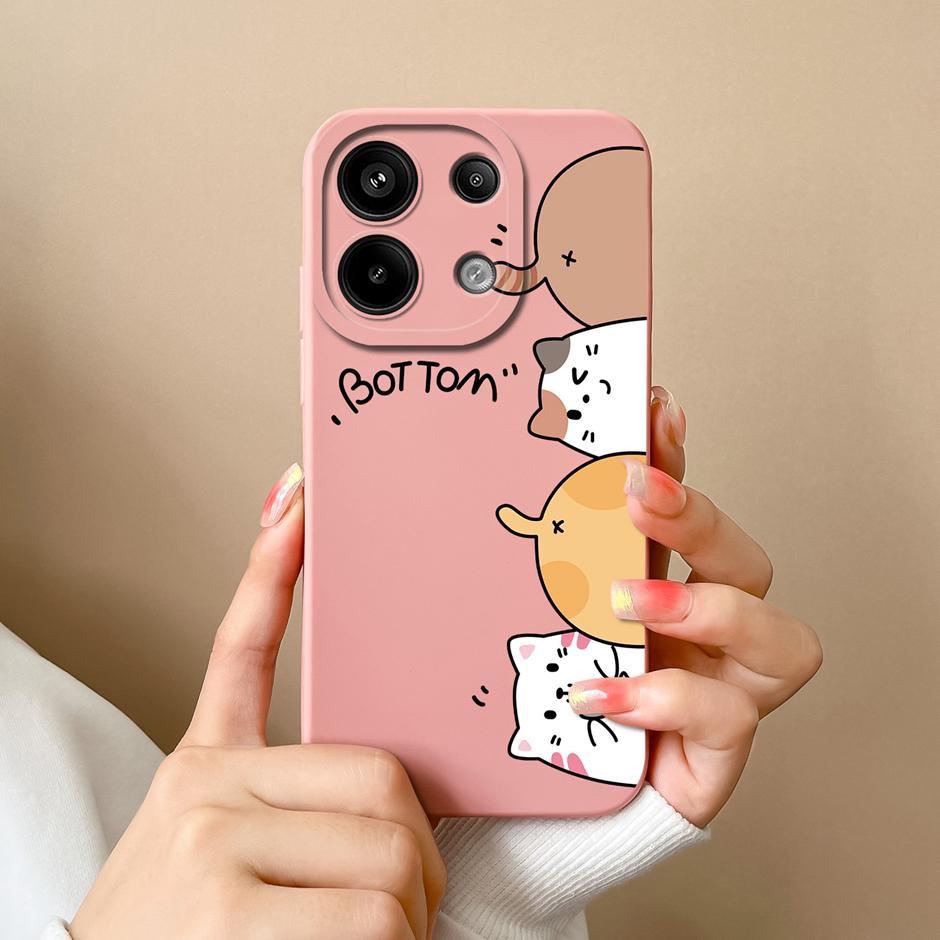 For Xiaomi Poco M6 Pro 4G 5G Casing Fashion Black Coconut Tree Liquid Silicone Soft TPU Cover For XiaomiPocoM6 M6Pro 4G 5G Funda