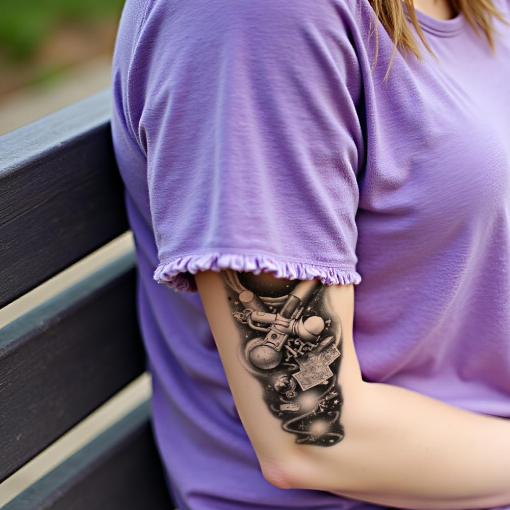 3 Stück Temporäre Tattoos Realistische Temporäre Tattoos Verzierter Totenkopf Totenkopf Tattoo Kapuzen-Skelett Für Erwachsene Männer Oberschenkel