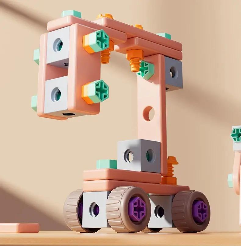 60ks DIY matice ruční demontáž montáž hračka sada STEM stavební nástroje Montessori hračky pro rané vzdělávání pro děti chlapce dívky dárky