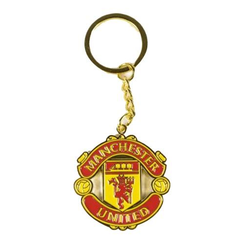 Manchester United FC Crest Keyring And Badge Set