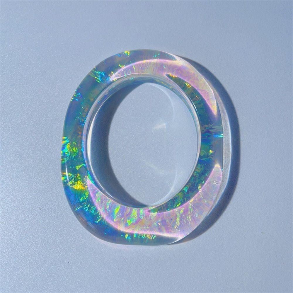 Simple Transparent Bangle Shining Chunky Bracelets Personality Women Hand Ring  Party