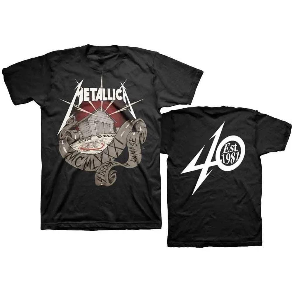 2026 MetallICA A Metal Products Rock Band American Retro Cotton Graphic Print Tees Harajuku Oversized Couples Unisex Soft Tee