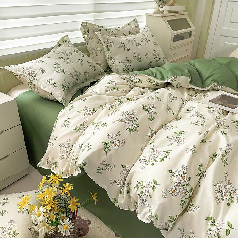Thickened Brushed Four-piece Bed Sheet and Quilt Cover Three-piece Set Four-season Autumn and Winter Bedding Duvet Cover