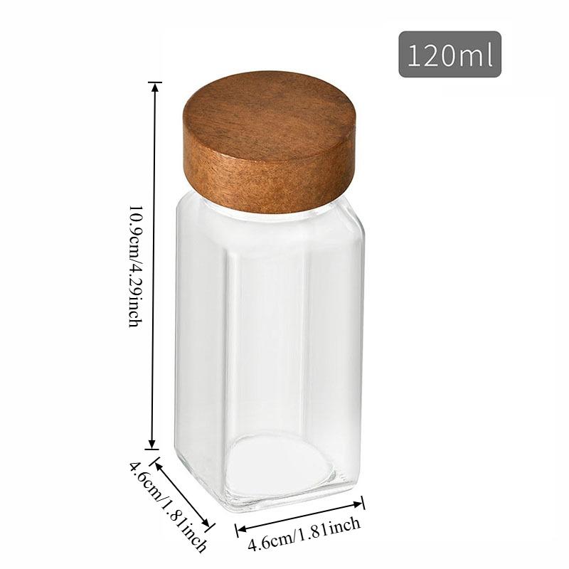 

Кухонная стеклянная бутылка для специй, бутылка для приправы для барбекю с крышкой, солонка и перечница, перечница, набор мини-баночек для приправ