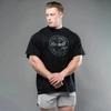 Gym Fitness T-shirt Summer New Oversized Men's Short Sleeve IR Sports Muscular Men Tee Fitness Joggers 100 Cotton Crew Neck Tops