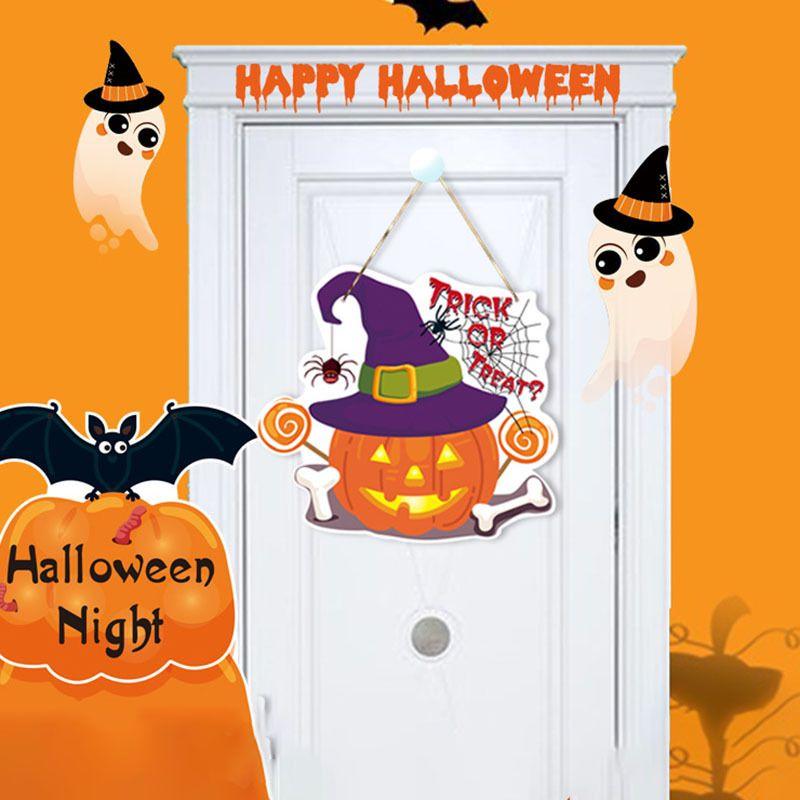 Halloween Party Decoration Holiday Themed Pumpkin Scene Door Hanging Wall Props