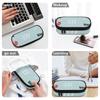Pen Case Organized Storage Secure Zipper 300D Polyester with Pen Slot Board Mesh Pocket and Large Storage Section for Boys Girls