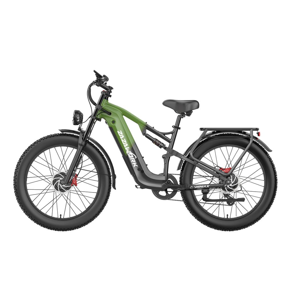 ZAZAWORK CF26MAX Electric Bicycle 1000W*2 Motor 48V25AH Battery 26 Inch Off-Road Tires 50 KM/H Top Seed 120KM Range E-Mountain Bike