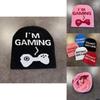 Unisex I'm Gaming Letter Knit Cap With No Brim In Acrylic For Cold Weather Outdoor Activities